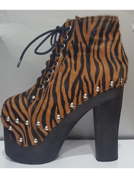 Jeffrey Campbell Shoes - 💥SHOWSTOPPERS!💥 Lula F Cheetah Last Havana Genuine Leather Booties